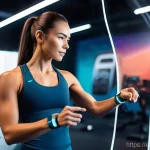 피트니스 경영사로서 성공 사례 연구 - **Prompt 1: Hyper-Personalized AI Fitness Experience**
    "A fit, athletic woman in her late 20s, w...
