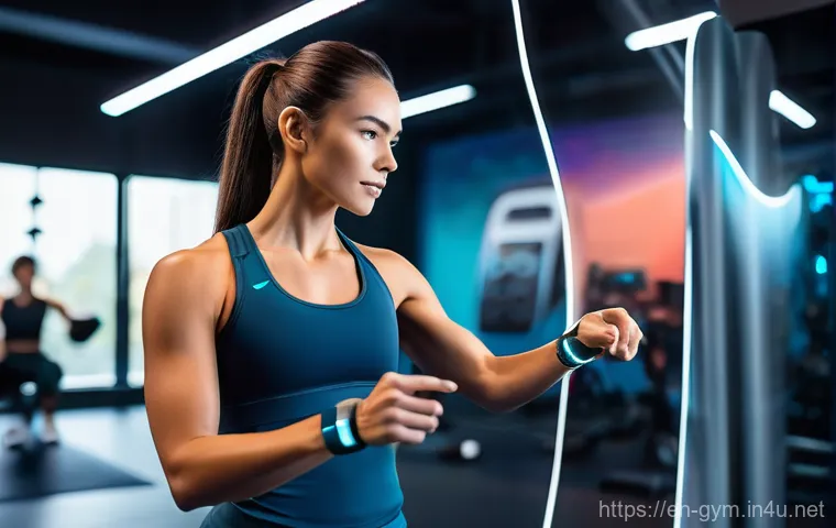 피트니스 경영사로서 성공 사례 연구 - **Prompt 1: Hyper-Personalized AI Fitness Experience**
    "A fit, athletic woman in her late 20s, w...